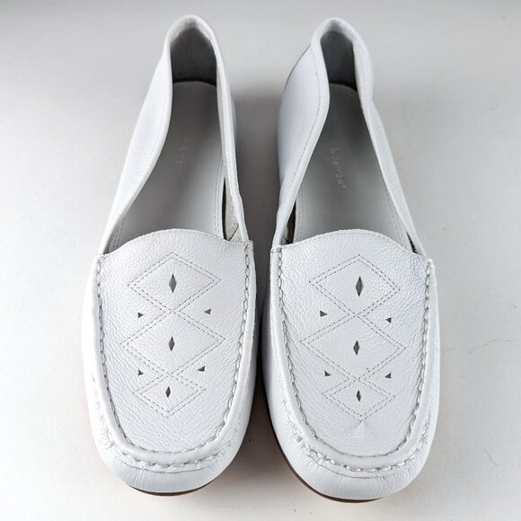 croft & barrow Shoes - Croft & Barrow White Leather Loafers Size 8